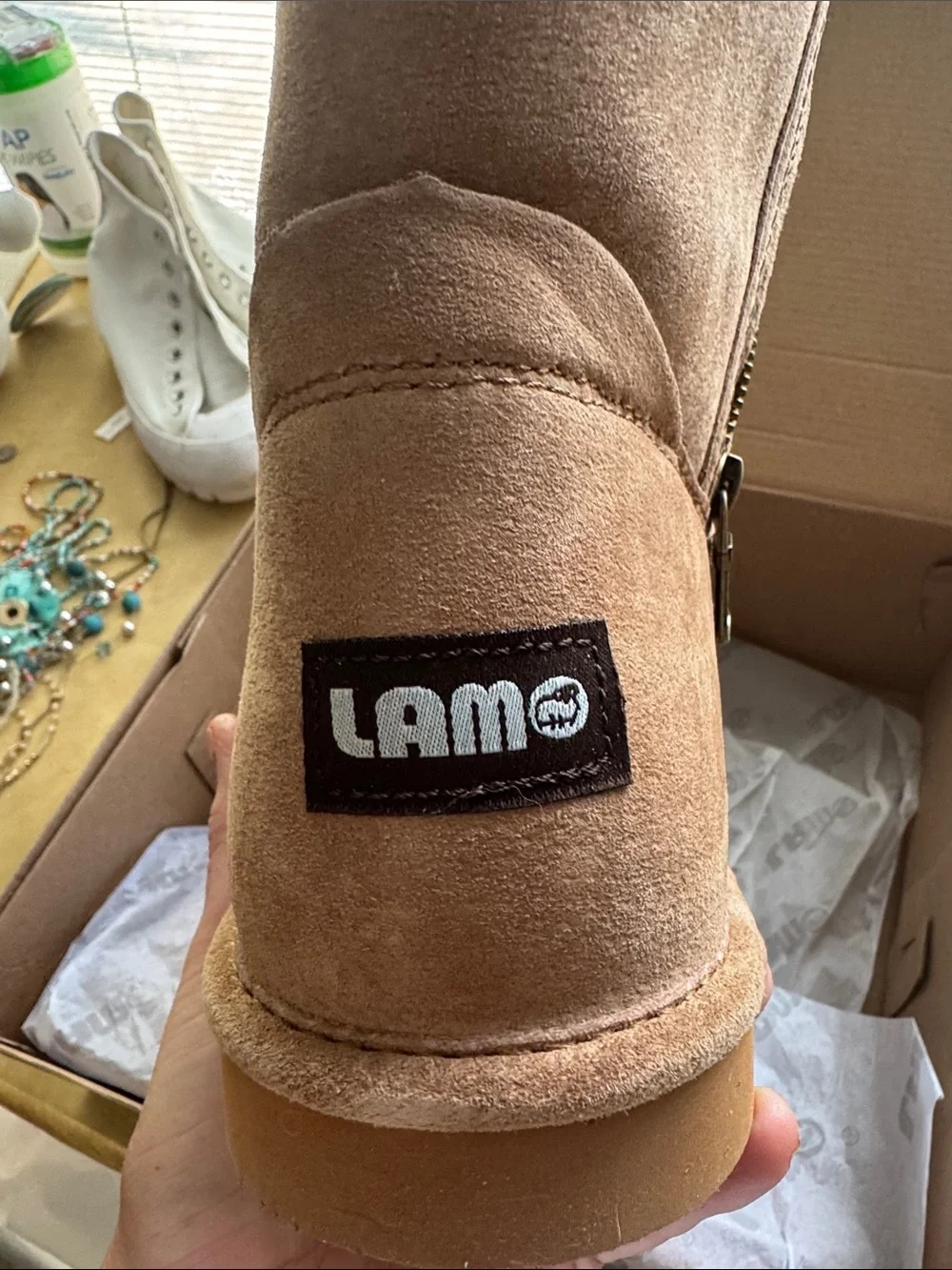 Lamo Juniper Chestnut Suede Mid-Calf Boots